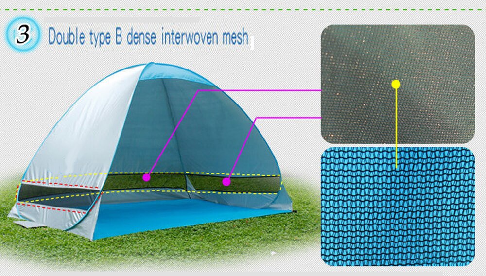 Cheap Goat Tents Beach tents outdoor camping shelter UV protective automatic opening tent shade ultralight pop up tent for outdoor party fishing Tents 